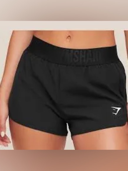 Gymshark Women's Black Athletic Shorts With Logo